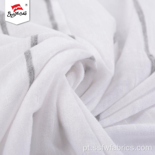 Tela de estiramento durável de rayon branco com sensação suave à mão